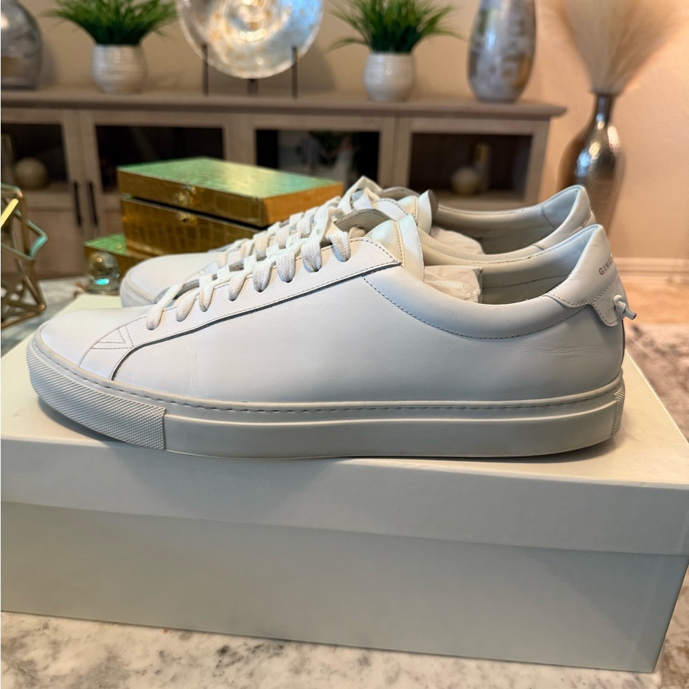 Givenchy White Leather Sneakers - image 1